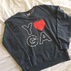 Love Yoga Graphic Workout Sweatshirt